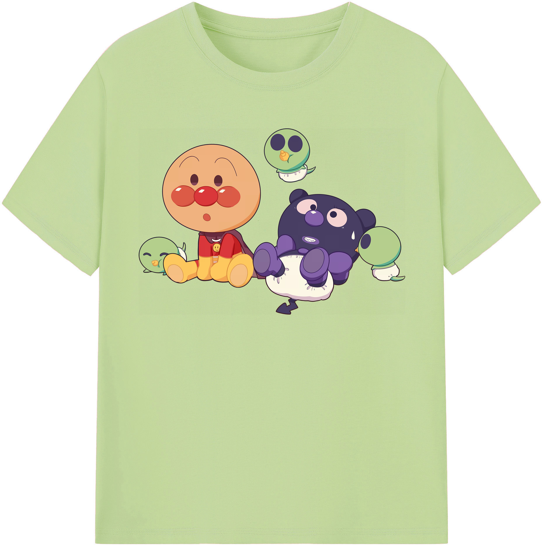 （画像用） アンパンマン Anpanman 綿100％半袖Tシャツ（フロントプリント）